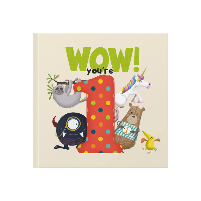 WOW! You're One birthday book